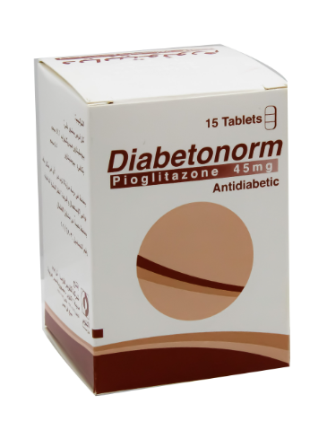 Diabetonorm 45mg 15 tab | ديابيتونورم 15 قرص