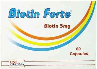 Biotin Fort 5 mg 60 caps | بيوتين فورت 5 مجم 60 كبسوله