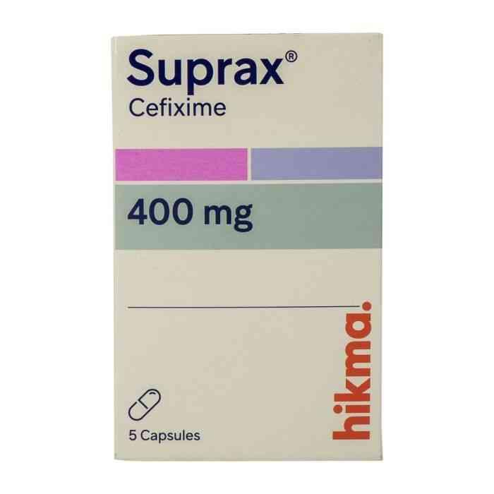 suprax 400mg 5cap | سوبراكس 400مجم 5 كبسوله