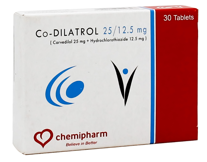 Dilatrol 25mg 30tab. | دايلاترول 25 جم 30قرص