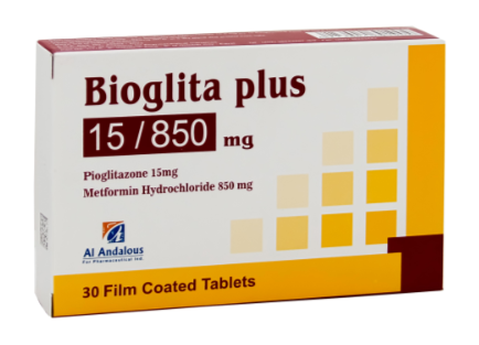 bioglita plus 15 850mg 30 tab | بيوجليتا بلس 15 850مجم