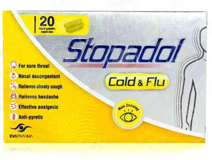 Stopadol Cold and Flu 20 Cap | ستوبادول كولد اند فلو 20 كبسولة